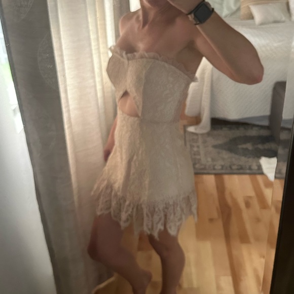 MOMENT LIKE THIS STONE STRAPLESS DRESS size xs - Picture 8 of 12